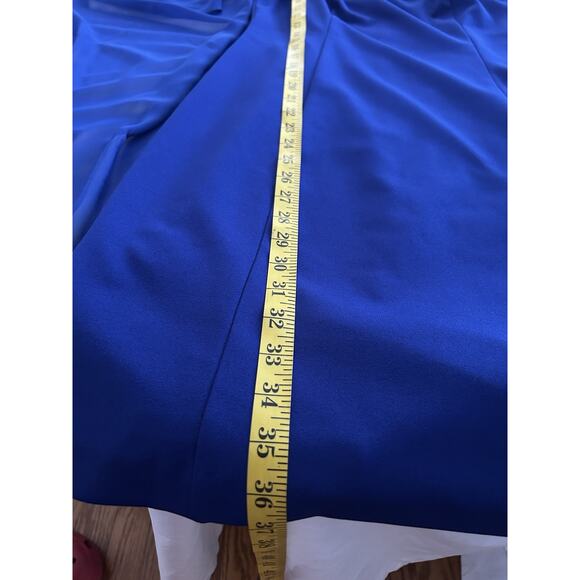 Eliza J Sheer Overlay Sheath Dress Womens Size 8 Blue Classic Party NWT - Picture 8 of 8